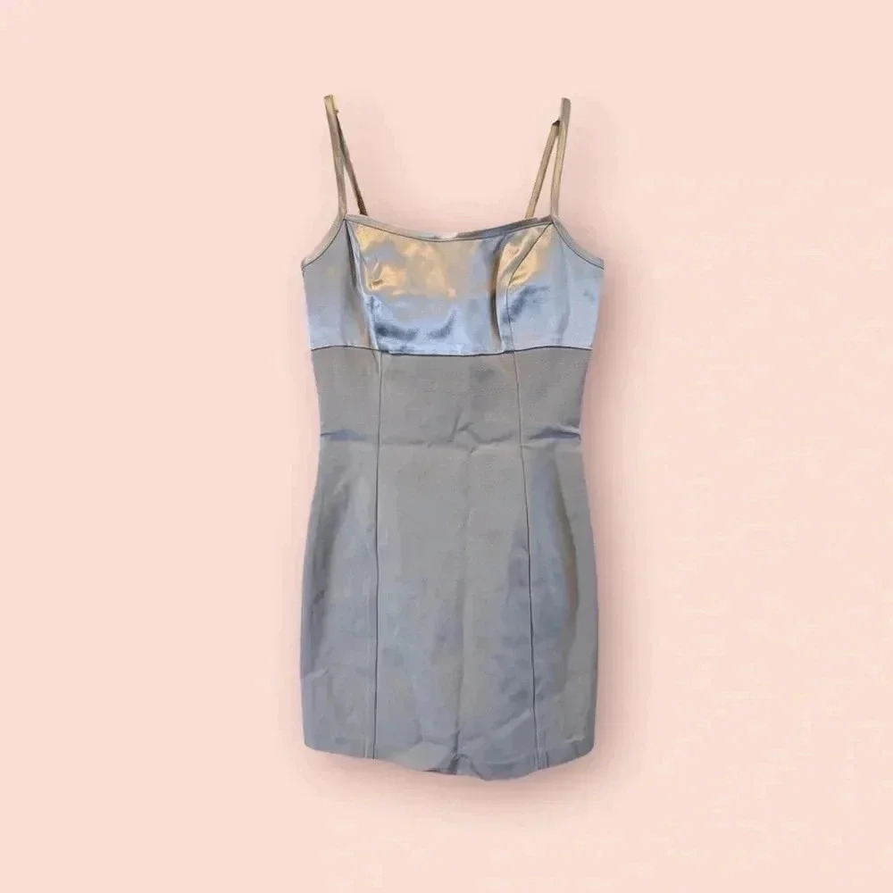Cache Blue and Gold Mini Dress